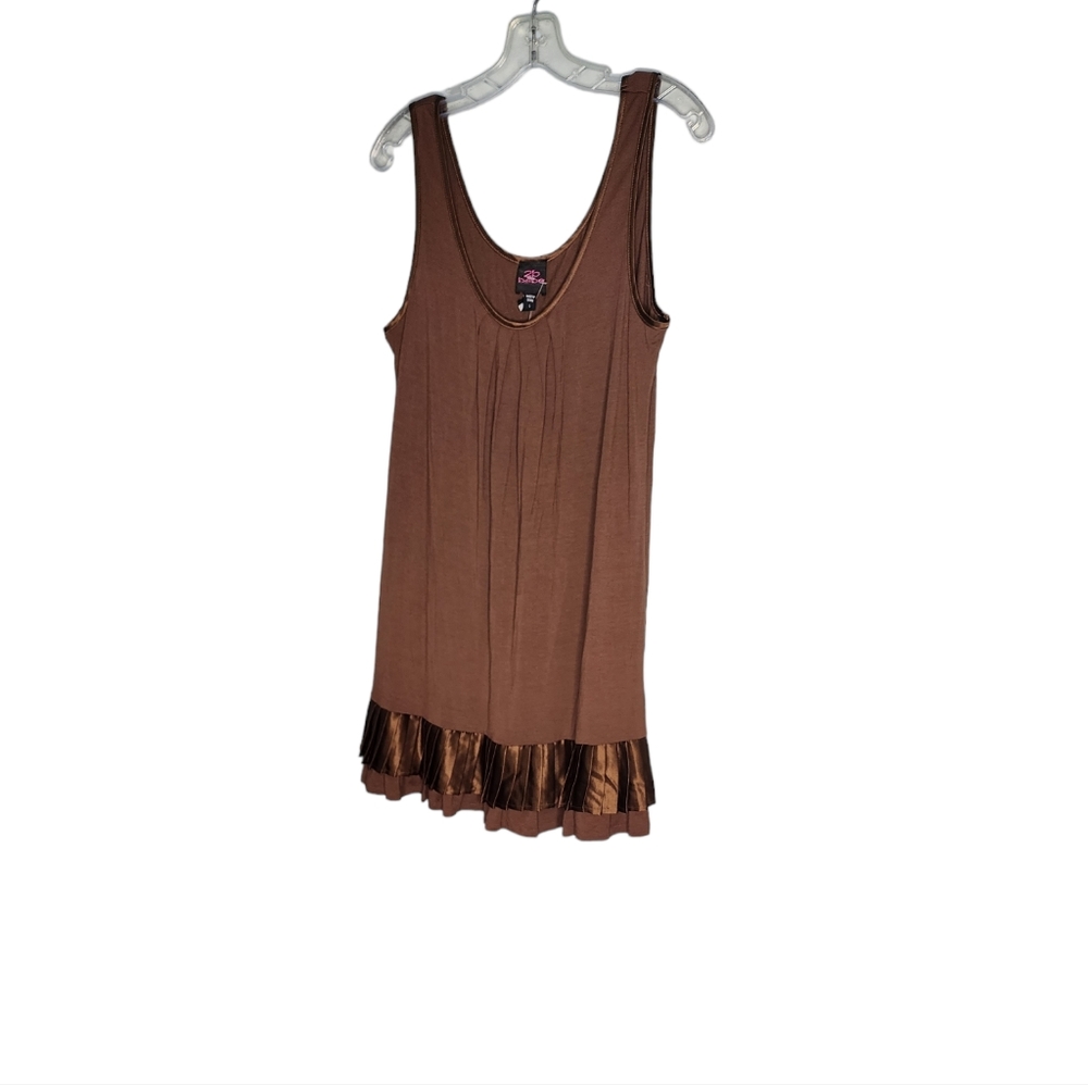 2b bebe women's brown sleeveless scoop neck dress size L